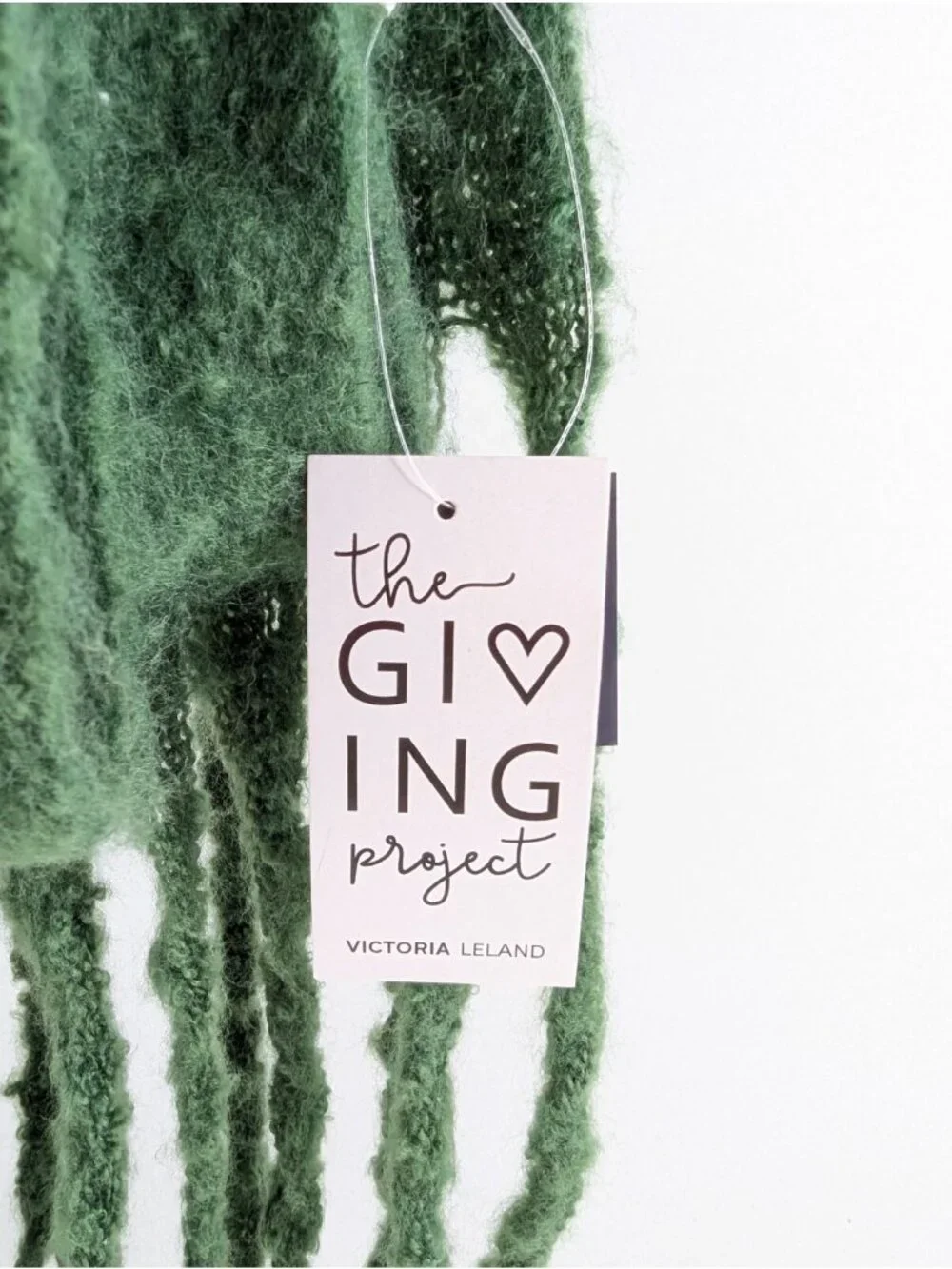 Victoria Leland Designs Womens Scarf Green Wool Blend by The Giving Project Soft
